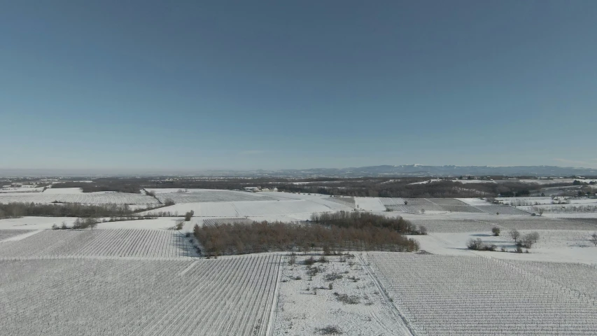 a picture of snow in a big field