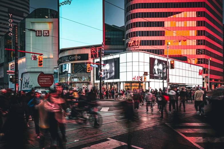 the city is crowded with traffic and pedestrians