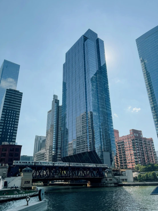 two buildings near each other in the city