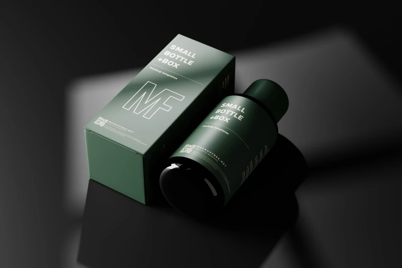 green packaging with white border for a cosmetics nd