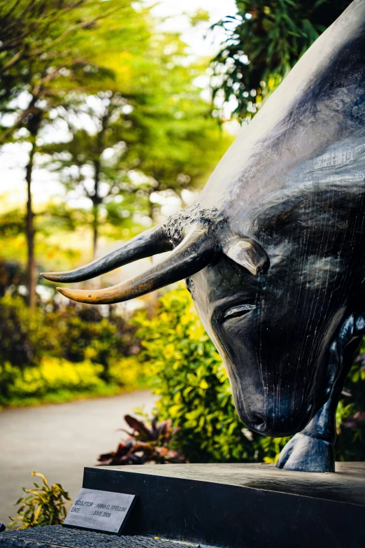 a statue of an animal with a lot of hair on it