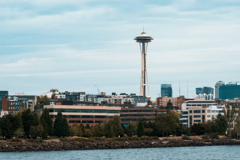 a po of the city from a lake