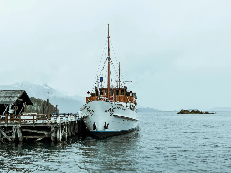 a boat that is in the water next to a dock