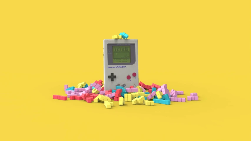 the electronic gameboy has over 20 colorful letters