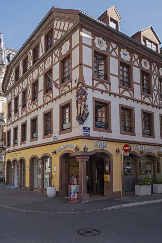 old fashion store on an intersection in the city