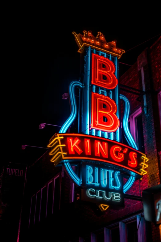 this is a neon sign for a blue club