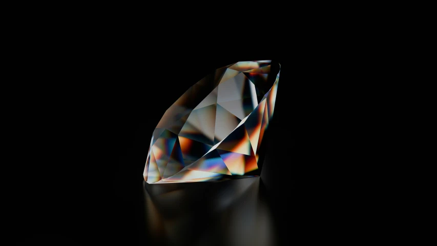 a close up of a shiny diamond with its colors