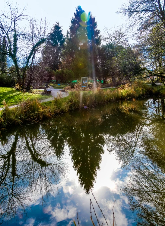 an image of a landscape with sky reflection