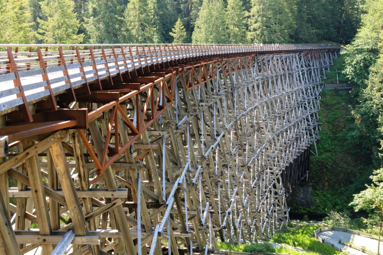 the bridge is above water as seen from below