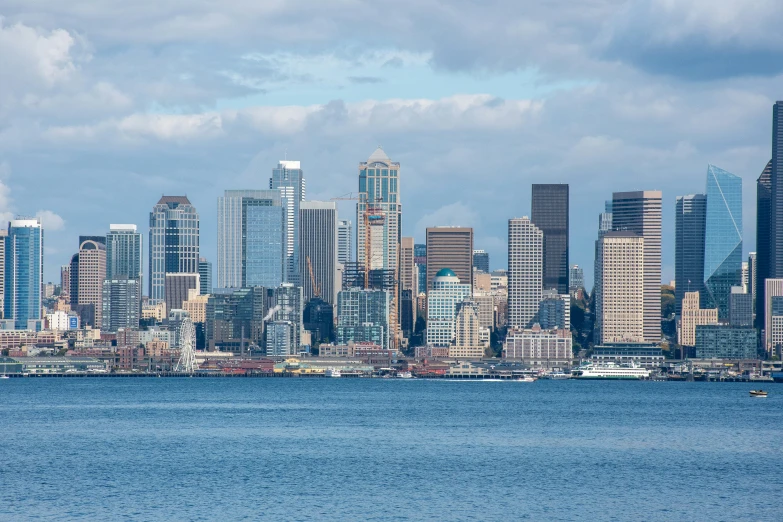 a group of buildings that are sitting in the water