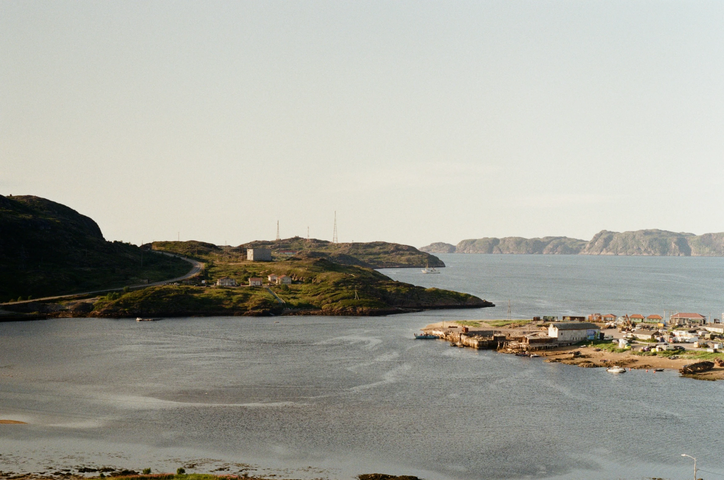 an island that has a tower in it