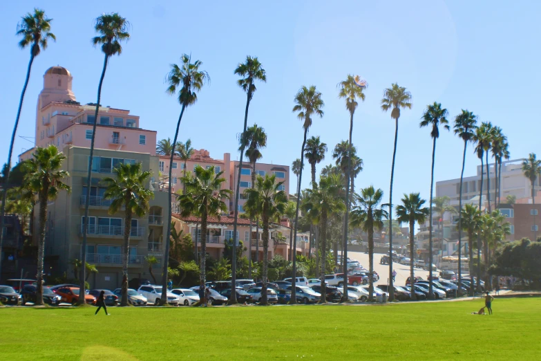 people are playing soccer on the grass in front of el