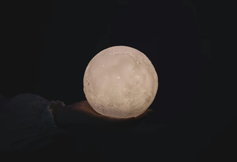 there is a light in the shape of a moon