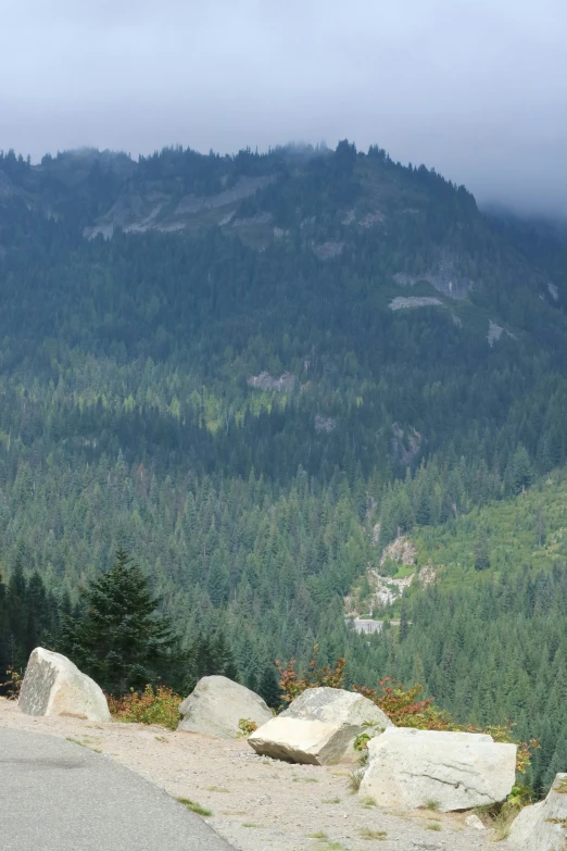 a view of the mountain range in the distance