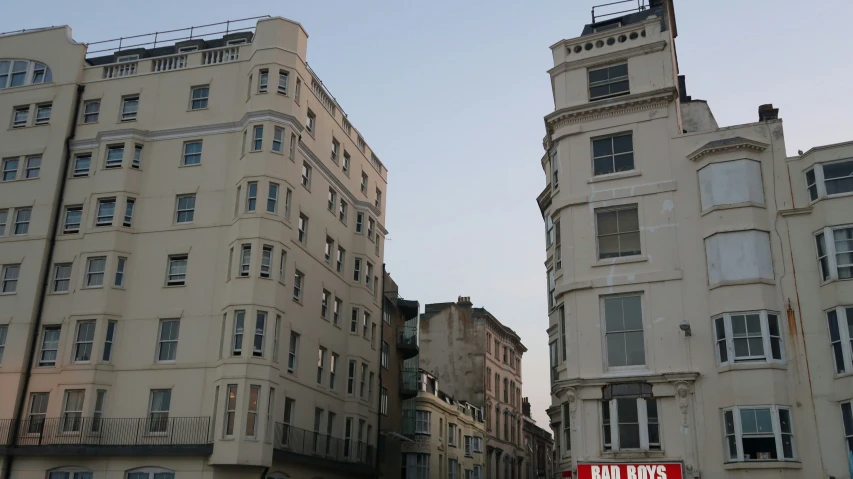 a number of tall buildings near one another