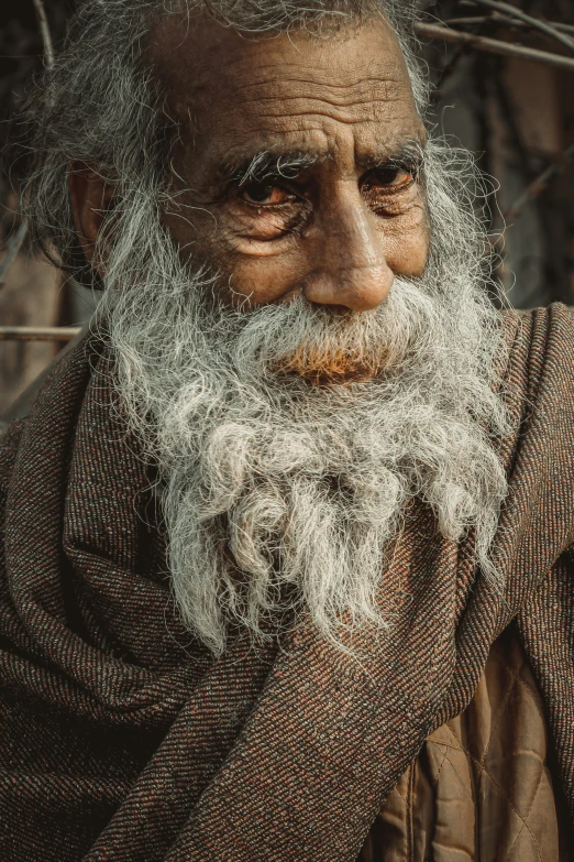 an old man with white beard and long white hair