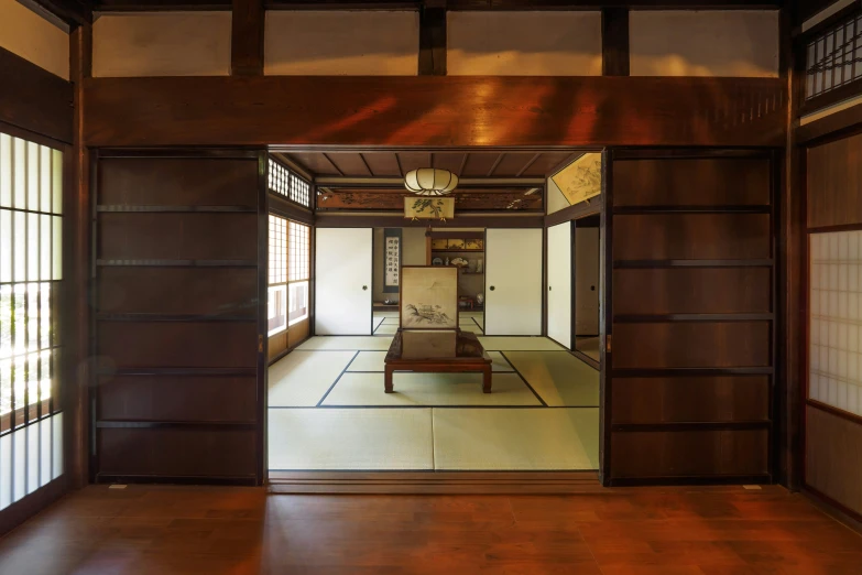 doorway in an asian house leading to another room