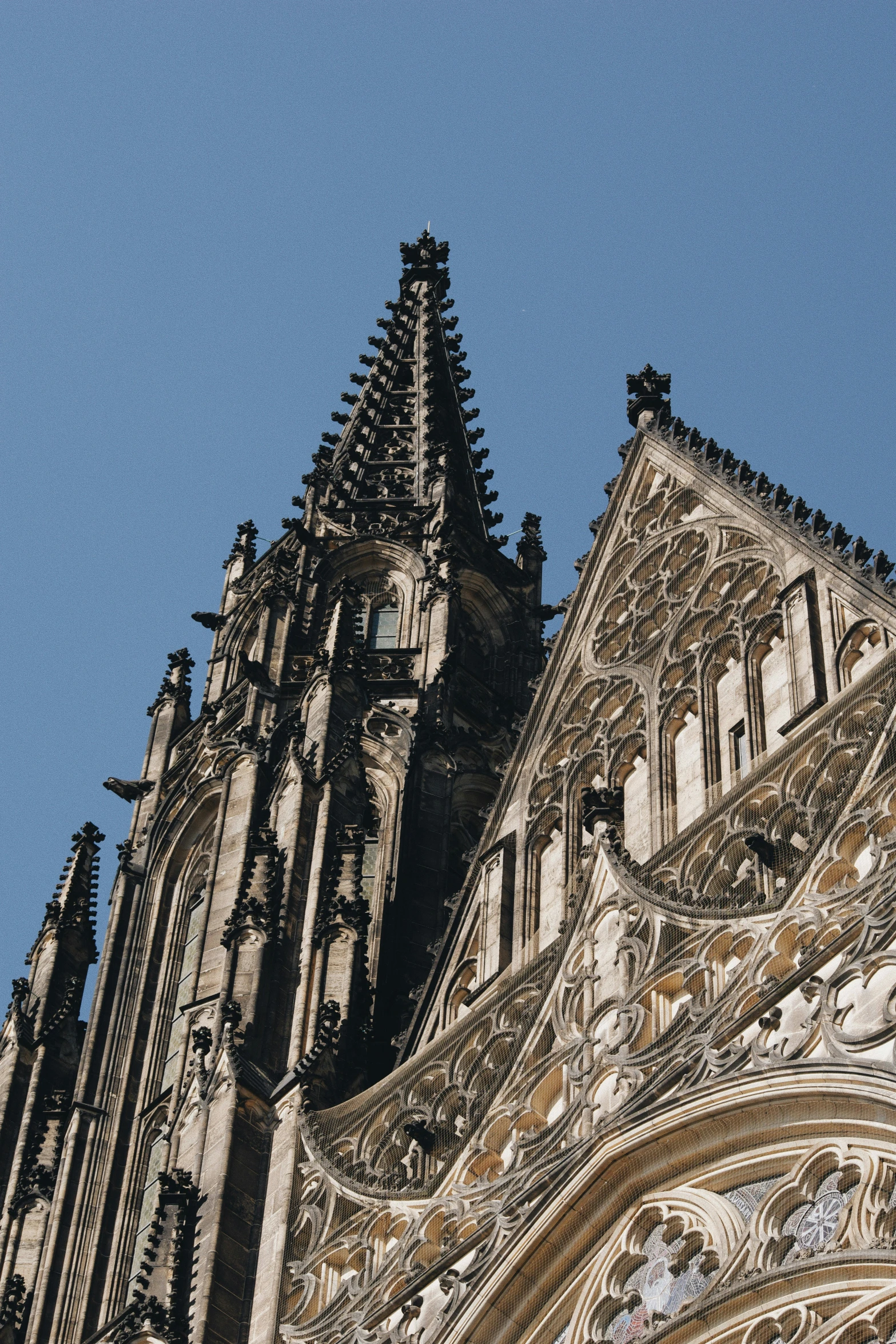 a large building with a very tall steeple in it