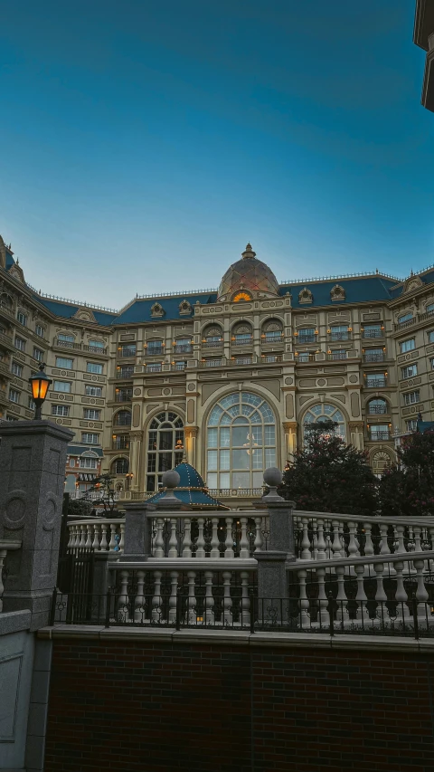 this is an architecturally decorated building with tall windows