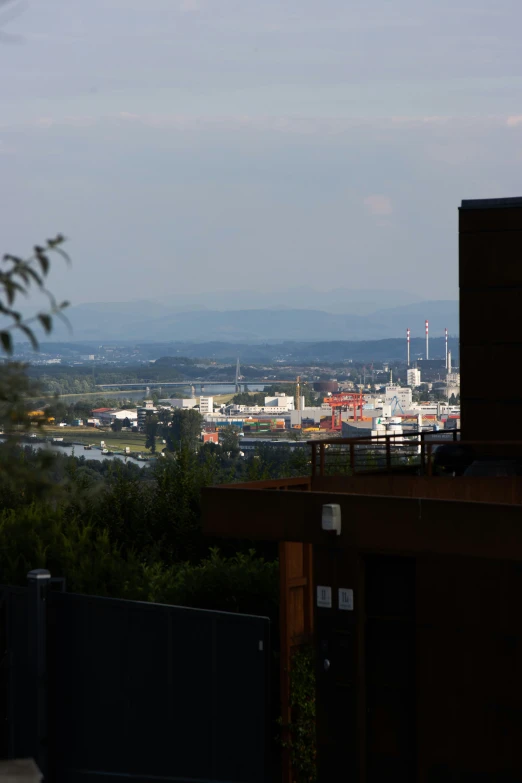 a city skyline as seen from an overlook point