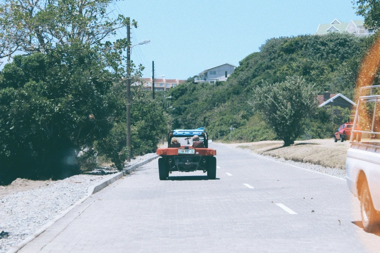 the driver on the road is going back down the hill