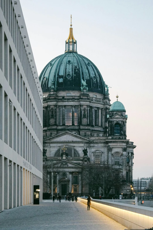 a po of a large domed building in a city