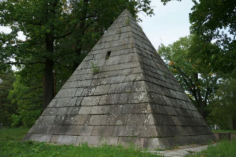the pyramid was built in the shade of trees