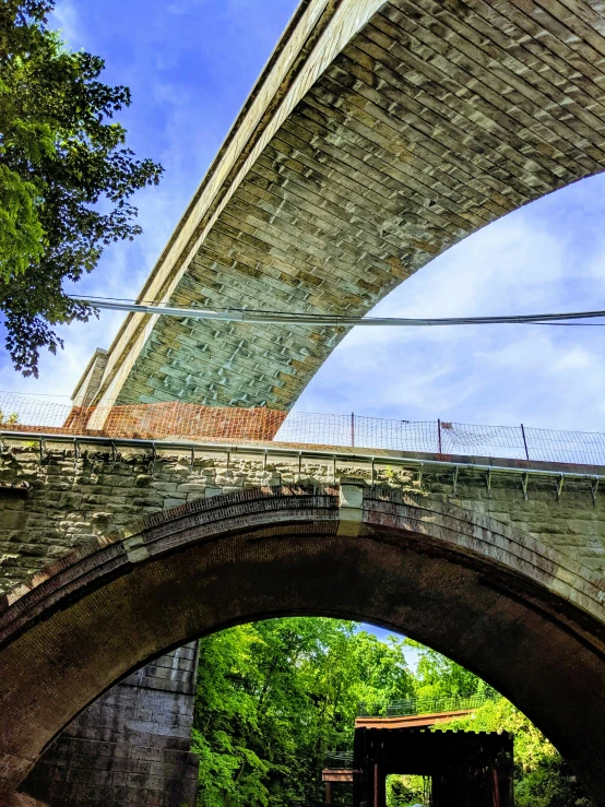 an image of a view of the old bridge from below