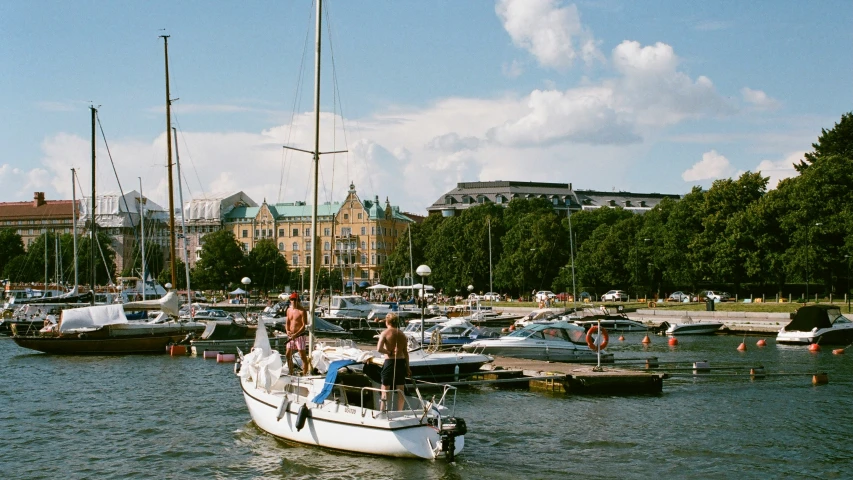 a lot of small boats in the water