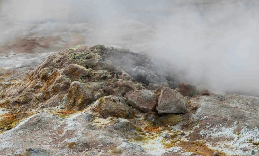 steam coming from the back of a  spring