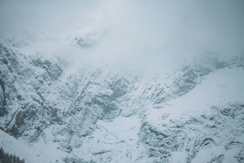 an image of snow on a mountain in the winter