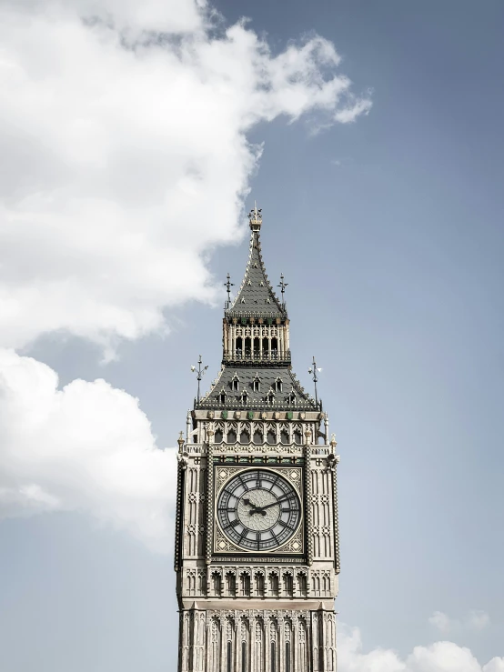 the sky is almost cloudy over the big ben clock tower