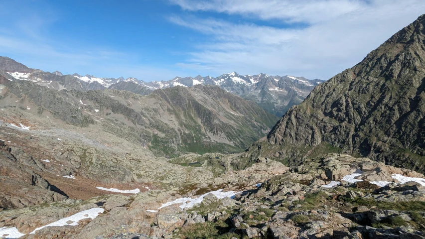 mountains are visible with a large glacier below