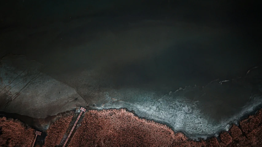 a long exposure pograph taken over the water