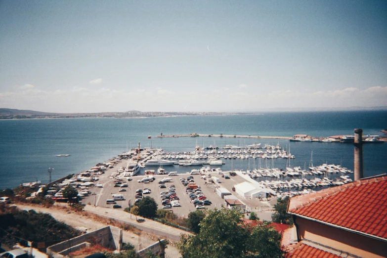 a group of boats sitting at a marina