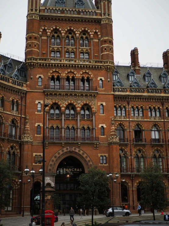 the top view of a building with ornate architecture