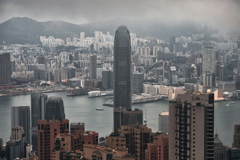 view of large city with very tall buildings