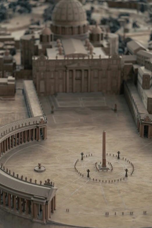 a toy model of a city is shown with the base in front