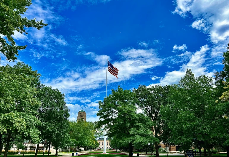 a flag that is flying in the sky