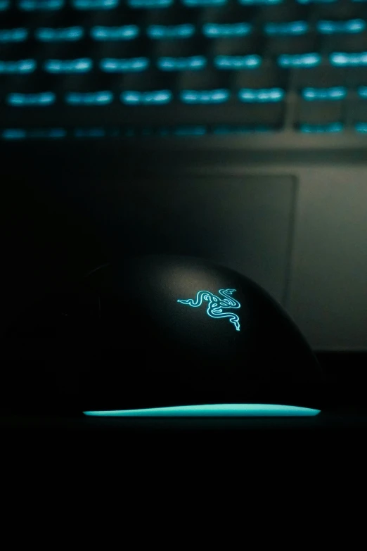 a close up image of the glowing keys on the mouse