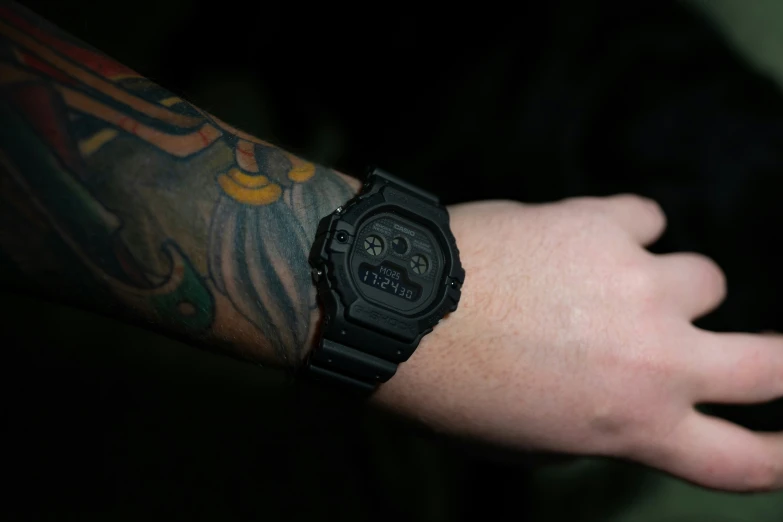 a hand with a wrist watch on top of it
