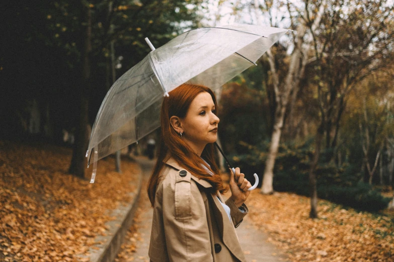 a woman holding an umbrella on the street