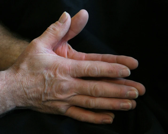 a close up of the hand on a person