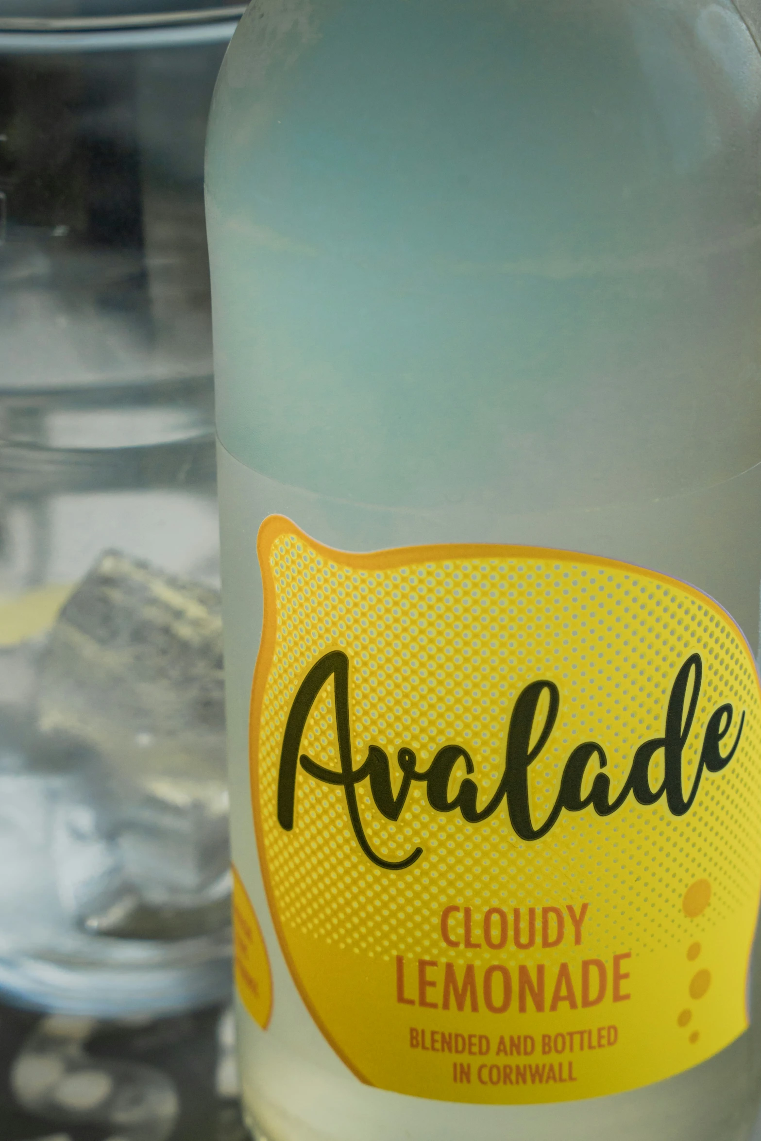 a close up of a plastic bottle with lemonade label on it