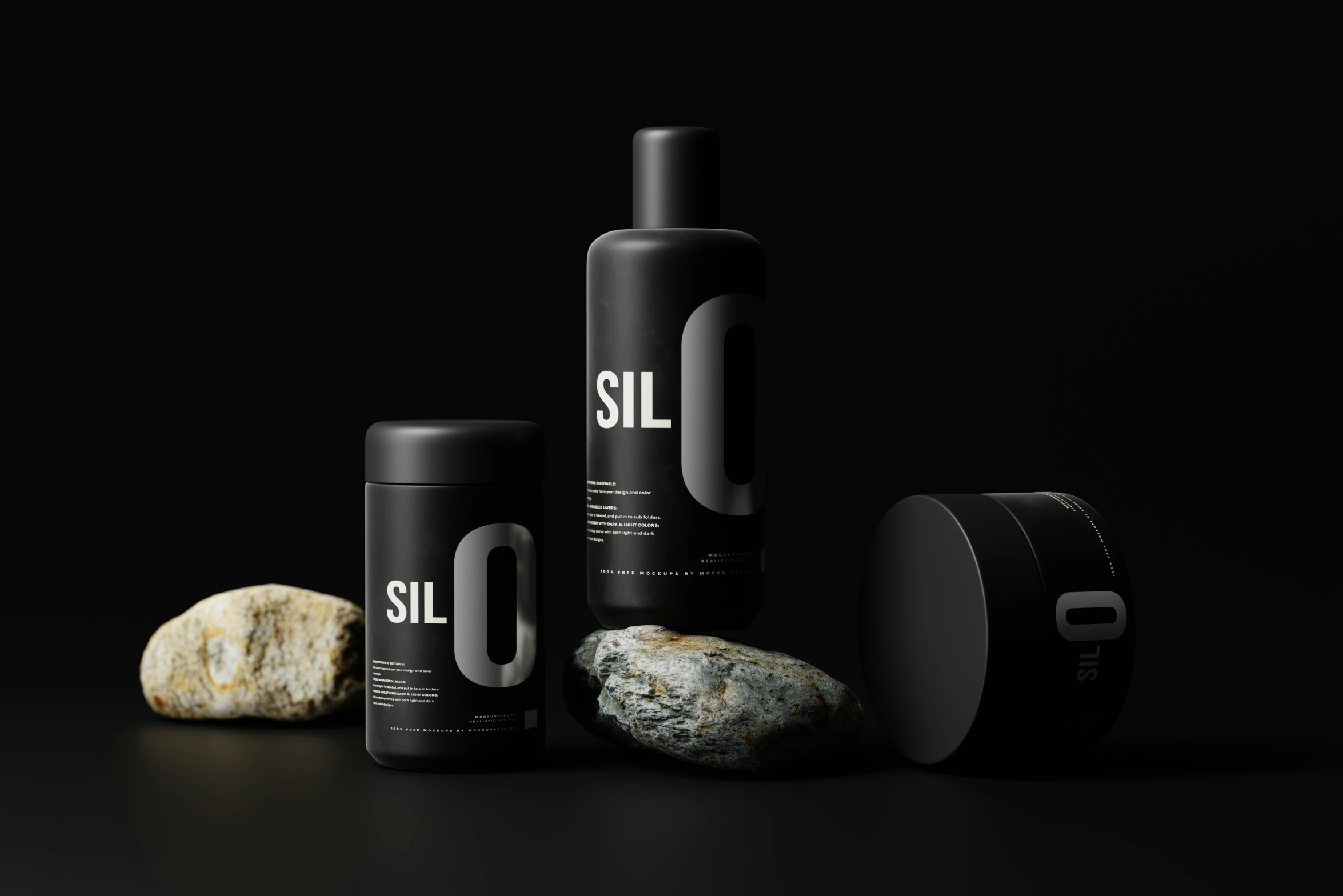several containers and items for sul cosmetics sit on the floor