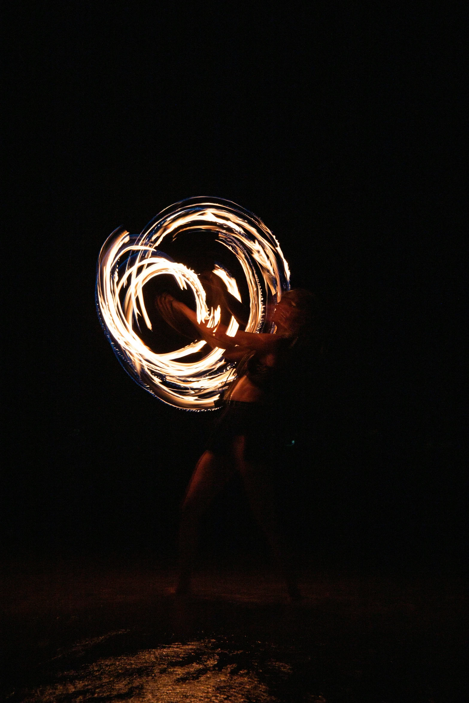 blurry image of a blurry fire show