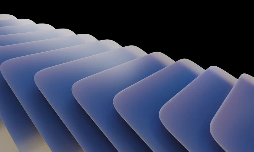 an abstract image of rows of blue rectangular shaped objects