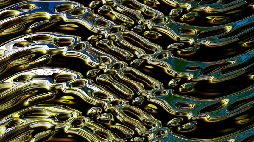 an abstract design in yellow and black