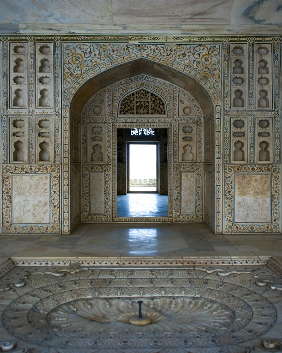 the building has an entrance and two windows