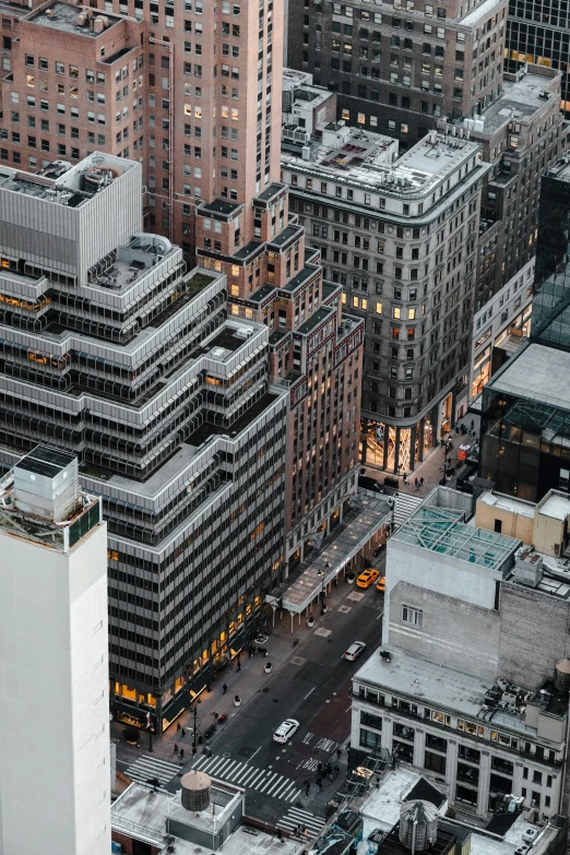 the view of a city from an airplane